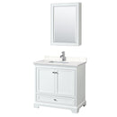Deborah 36" Free Standing Single Basin Vanity Set with Cultured Marble Vanity Top and Framed Mirror - image 11