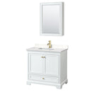 Deborah 36" Free Standing Single Basin Vanity Set with Cultured Marble Vanity Top and Framed Mirror - image 13