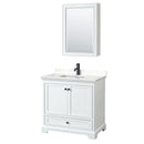 Deborah 36" Free Standing Single Basin Vanity Set with Cultured Marble Vanity Top and Framed Mirror - image 14