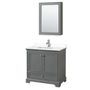 Deborah 36" Free Standing Single Basin Vanity Set with Cultured Marble Vanity Top and Framed Mirror - image 15