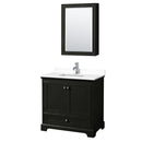 Deborah 36" Free Standing Single Basin Vanity Set with Cultured Marble Vanity Top and Framed Mirror - image 18