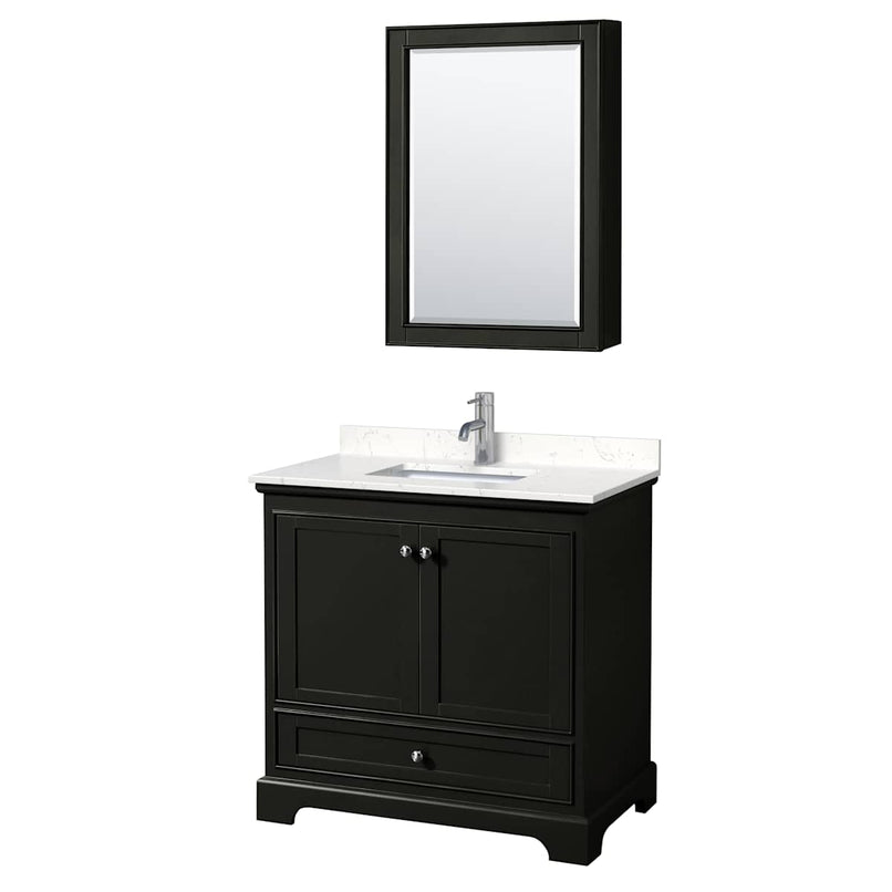 Deborah 36" Free Standing Single Basin Vanity Set with Cultured Marble Vanity Top and Framed Mirror - image 19