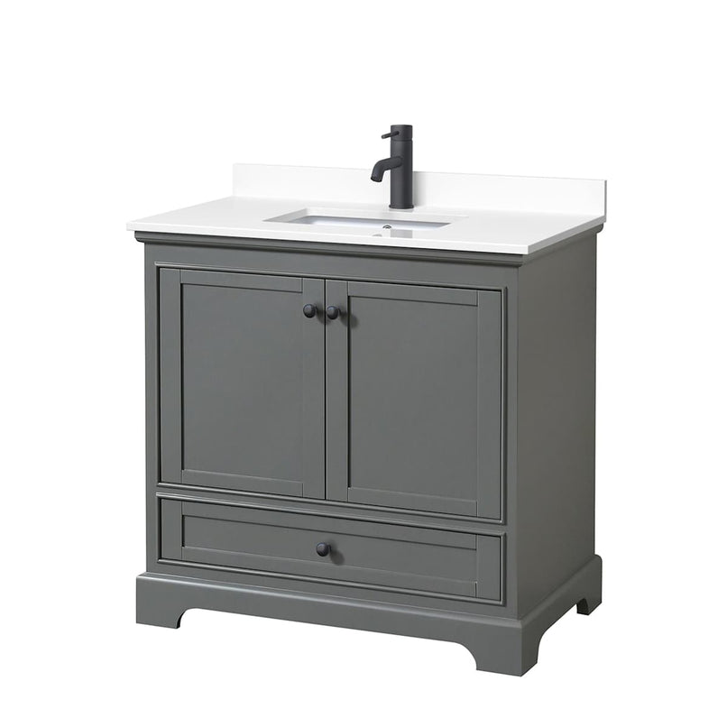 Deborah 36" Free Standing Single Basin Vanity Set with Cultured Marble Vanity Top - image 16