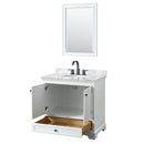 Deborah 36" Free Standing Single Vanity Set with Wood Cabinet, Marble Vanity Top, and Framed Mirror - image 9