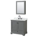 Deborah 36" Free Standing Single Vanity Set with Wood Cabinet, Marble Vanity Top, and Medicine Cabinet - image 2