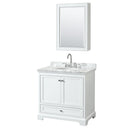 Deborah 36" Free Standing Single Vanity Set with Wood Cabinet, Marble Vanity Top, and Medicine Cabinet - image 9