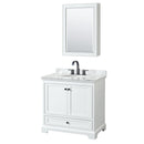Deborah 36" Free Standing Single Vanity Set with Wood Cabinet, Marble Vanity Top, and Medicine Cabinet - image 11
