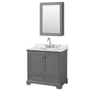 Deborah 36" Free Standing Single Vanity Set with Wood Cabinet, Marble Vanity Top, and Medicine Cabinet - image 12