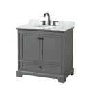 Deborah 36" Free Standing Single Vanity Set with Wood Cabinet and Marble Vanity Top - image 2