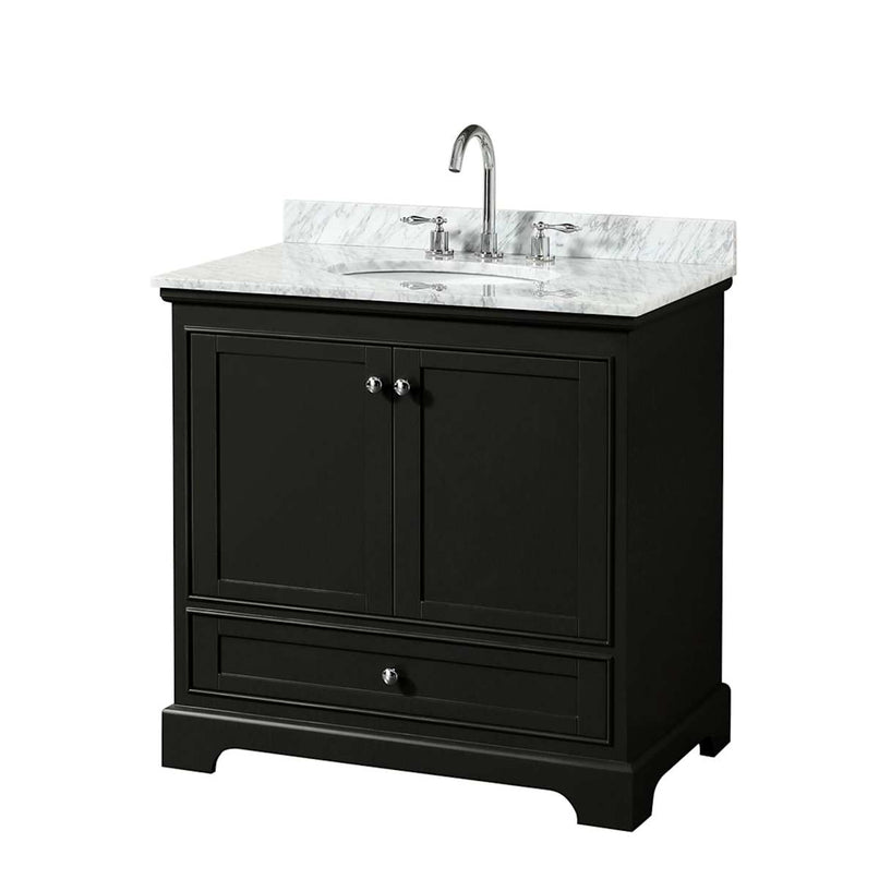 Deborah 36" Free Standing Single Vanity Set with Wood Cabinet and Marble Vanity Top - image 11