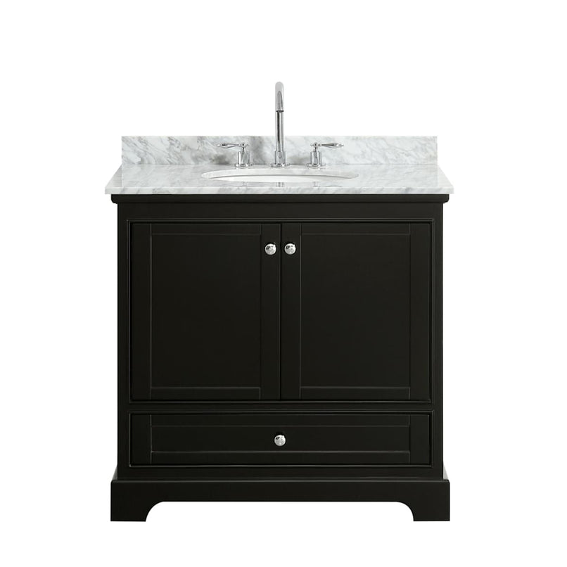 Deborah 36" Free Standing Single Vanity Set with Wood Cabinet and Marble Vanity Top - image 13