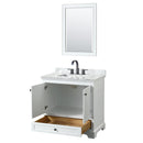 Deborah 36" Free Standing Single Vanity Set with Wood Cabinet, Marble Vanity Top, and Framed Mirror - image 9