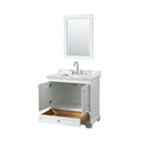 Deborah 36" Free Standing Single Vanity Set with Wood Cabinet, Marble Vanity Top, and Framed Mirror - image 14
