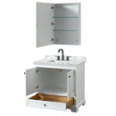 Deborah 36" Free Standing Single Vanity Set with Wood Cabinet, Marble Vanity Top, and Medicine Cabinet - image 10