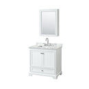 Deborah 36" Free Standing Single Vanity Set with Wood Cabinet, Marble Vanity Top, and Medicine Cabinet - image 15
