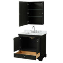 Deborah 36" Free Standing Single Vanity Set with Wood Cabinet, Marble Vanity Top, and Medicine Cabinet - image 18