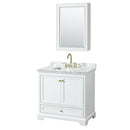Deborah 36" Free Standing Single Vanity Set with Wood Cabinet, Marble Vanity Top, and Medicine Cabinet - image 21