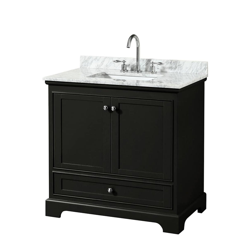 Deborah 36" Free Standing Single Vanity Set with Wood Cabinet and Marble Vanity Top - image 13