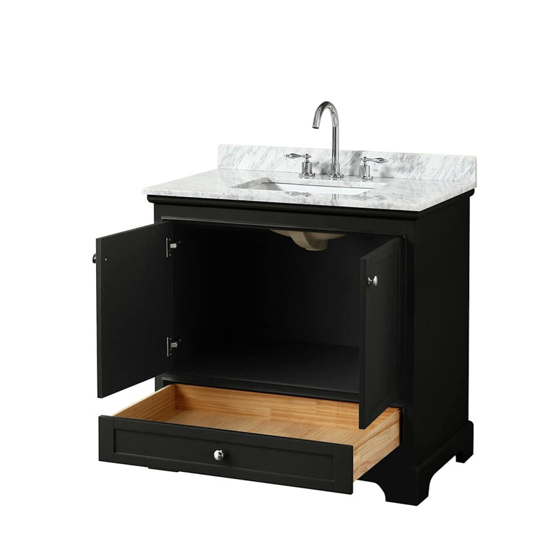 Deborah 36" Free Standing Single Vanity Set with Wood Cabinet and Marble Vanity Top - image 14
