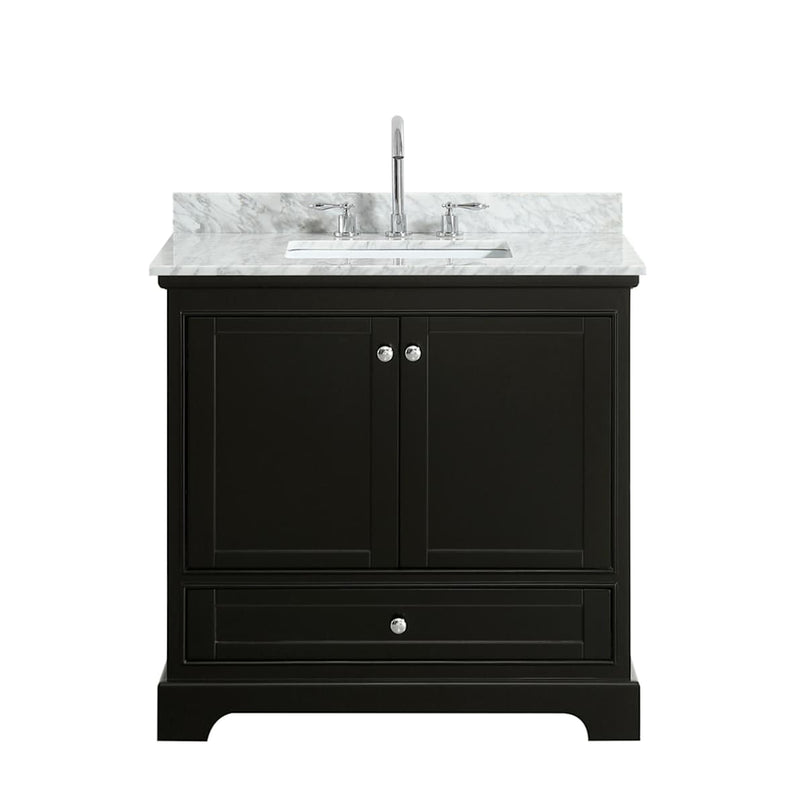 Deborah 36" Free Standing Single Vanity Set with Wood Cabinet and Marble Vanity Top - image 15