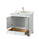 Deborah 36" Free Standing Single Vanity Set with Wood Cabinet and Marble Vanity Top - image 17