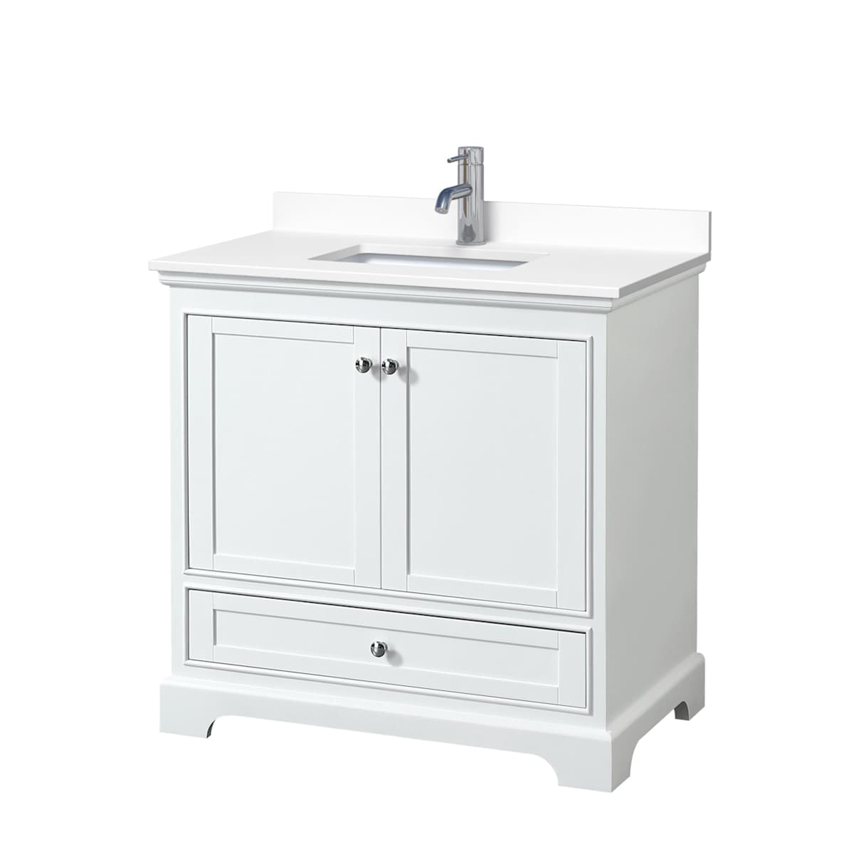 Deborah 36" Free Standing Single Basin Vanity Set with Cultured Marble Vanity Top - image 1