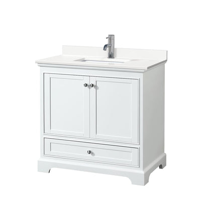 Deborah 36" Free Standing Single Basin Vanity Set with Cabinet and Quartz Vanity Top - image 1