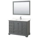 Deborah 48" Free Standing Single Basin Vanity Set with Cabinet, Quartz Vanity Top, and Framed Mirror - image 15