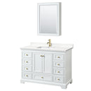 Deborah 48" Free Standing Single Basin Vanity Set with Cabinet, Quartz Vanity Top, and Medicine Cabinet - image 11