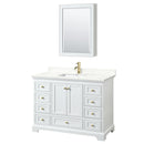 Deborah 48" Free Standing Single Basin Vanity Set with Cabinet, Quartz Vanity Top, and Medicine Cabinet - image 12
