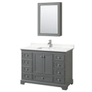 Deborah 48" Free Standing Single Basin Vanity Set with Cabinet, Quartz Vanity Top, and Medicine Cabinet - image 15