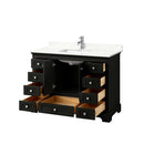 Deborah 48" Free Standing Single Basin Vanity Set with Cabinet and Quartz Vanity Top - image 3