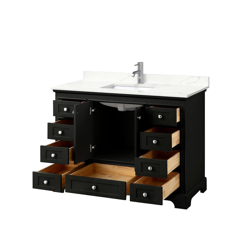 Deborah 48" Free Standing Single Basin Vanity Set with Cabinet and Quartz Vanity Top - image 3