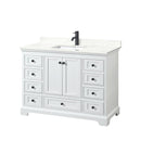 Deborah 48" Free Standing Single Basin Vanity Set with Cabinet and Quartz Vanity Top - image 13
