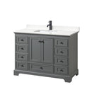 Deborah 48" Free Standing Single Basin Vanity Set with Cabinet and Quartz Vanity Top - image 16