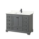 Deborah 48" Free Standing Single Basin Vanity Set with Cabinet and Quartz Vanity Top - image 17