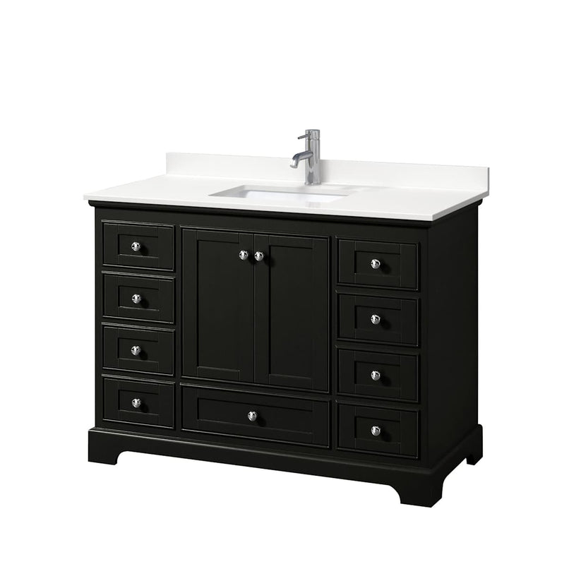 Deborah 48" Free Standing Single Basin Vanity Set with Cabinet and Quartz Vanity Top - image 18