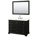 Deborah 48" Free Standing Single Basin Vanity Set with Cabinet, Quartz Vanity Top, and Framed Mirror - image 2