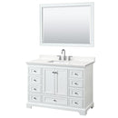 Deborah 48" Free Standing Single Basin Vanity Set with Cabinet, Quartz Vanity Top, and Framed Mirror - image 9
