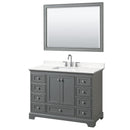 Deborah 48" Free Standing Single Basin Vanity Set with Cabinet, Quartz Vanity Top, and Framed Mirror - image 15