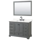 Deborah 48" Free Standing Single Basin Vanity Set with Cabinet, Quartz Vanity Top, and Framed Mirror - image 17