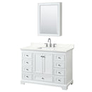 Deborah 48" Free Standing Single Basin Vanity Set with Cabinet, Quartz Vanity Top, and Medicine Cabinet - image 10