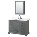 Deborah 48" Free Standing Single Basin Vanity Set with Cabinet, Quartz Vanity Top, and Medicine Cabinet - image 17