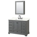 Deborah 48" Free Standing Single Basin Vanity Set with Cabinet, Quartz Vanity Top, and Medicine Cabinet - image 18