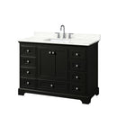 Deborah 48" Free Standing Single Basin Vanity Set with Cabinet and Quartz Vanity Top - image 2