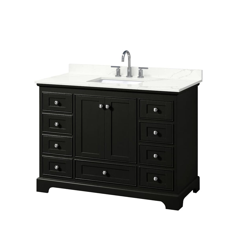 Deborah 48" Free Standing Single Basin Vanity Set with Cabinet and Quartz Vanity Top - image 2
