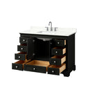 Deborah 48" Free Standing Single Basin Vanity Set with Cabinet and Quartz Vanity Top - image 3