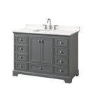 Deborah 48" Free Standing Single Basin Vanity Set with Cabinet and Quartz Vanity Top - image 14