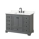 Deborah 48" Free Standing Single Basin Vanity Set with Cabinet and Quartz Vanity Top - image 16