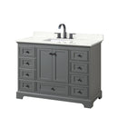 Deborah 48" Free Standing Single Basin Vanity Set with Cabinet and Quartz Vanity Top - image 17